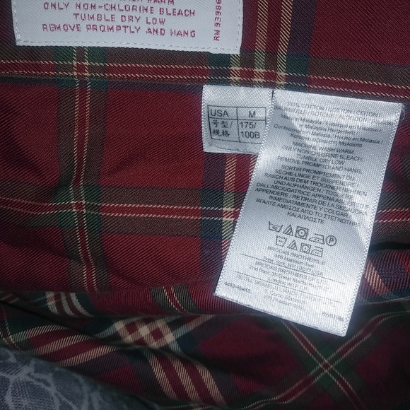 Brooks Brothers M Mens Pima Cotton Red Plaid Button Down Shirt - Picture 5 of 8